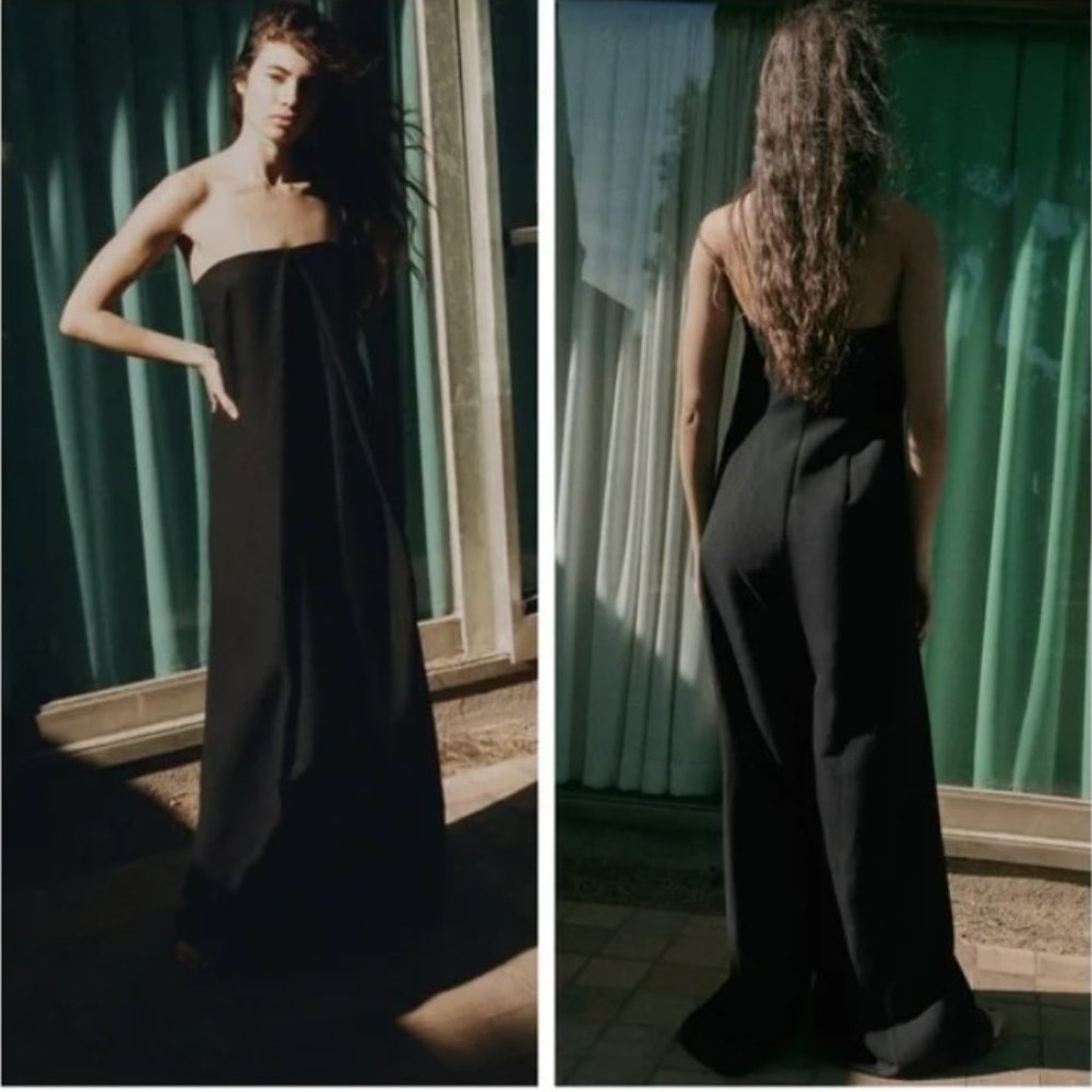 Zara Linen Jumpsuit NWT - Black XL